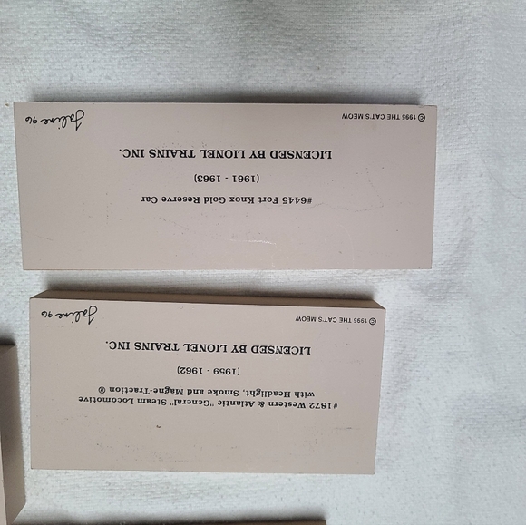 8 Piece Cat's Meow And LionelWooden Train Set, Collectable Art, Decor - Picture 6 of 9